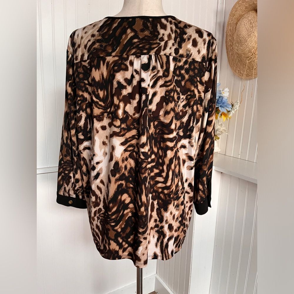 NY Collection Print Blouse - Picture 3 of 7